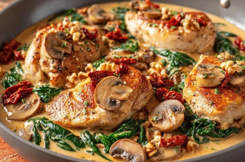 Creamy Sun-Dried Tomato and Mushroom Chicken