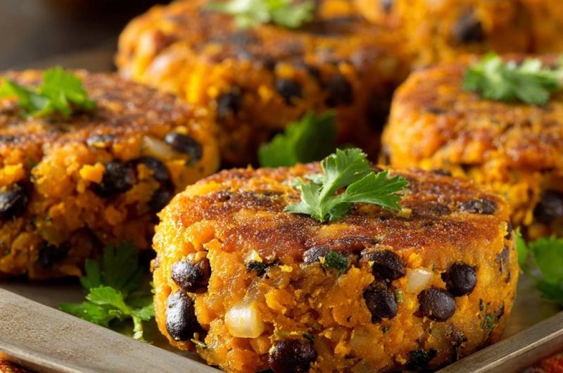 Crispy Sweet Potato Black Bean Patties