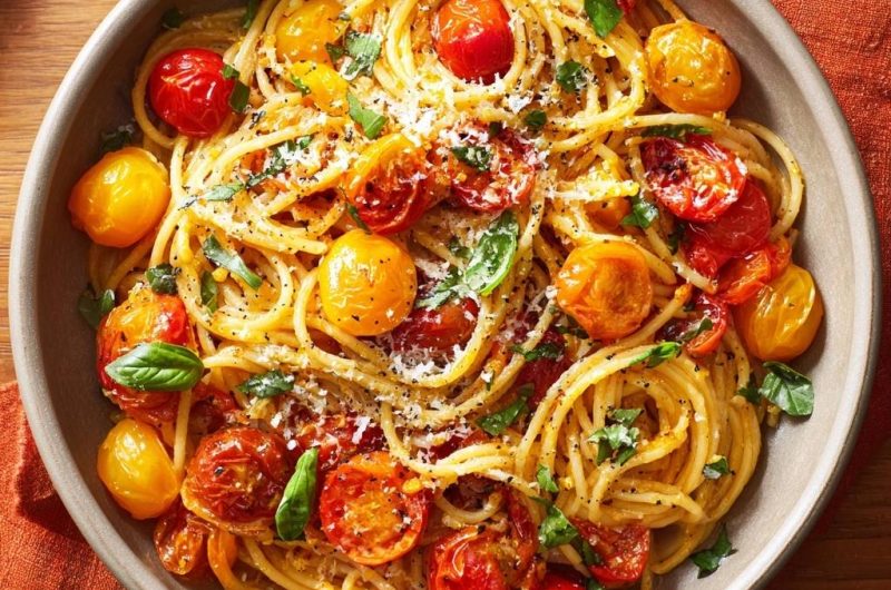 Roasted Cherry Tomato Spaghetti