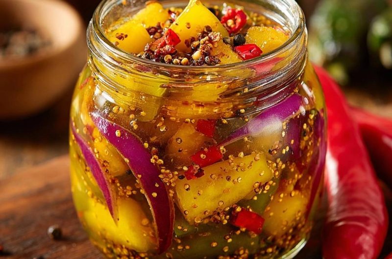 Spicy Pickled Mango and Red Onion