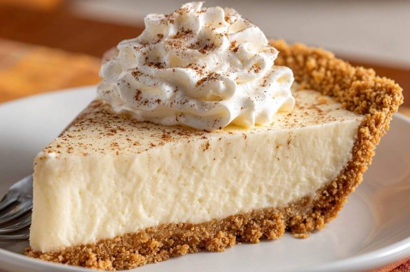 Creamy Eggnog Custard Pie