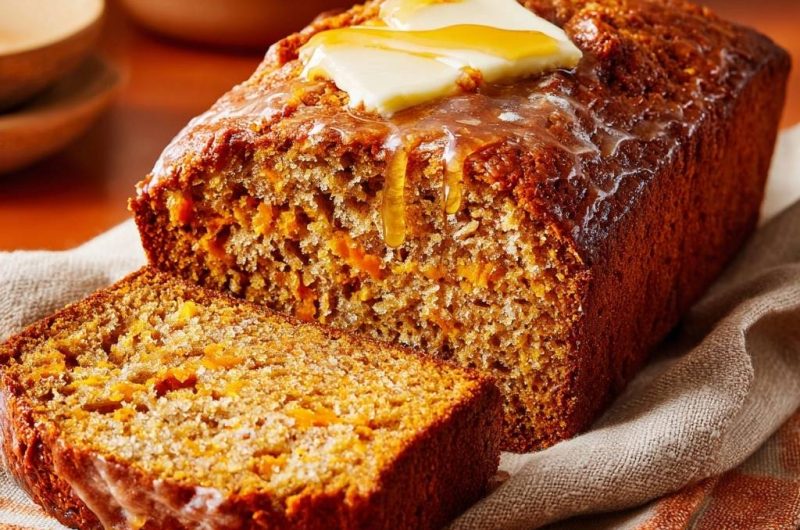 Glazed Sweet Potato Quick Bread