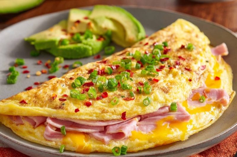 Loaded Ham and Cheese Omelet