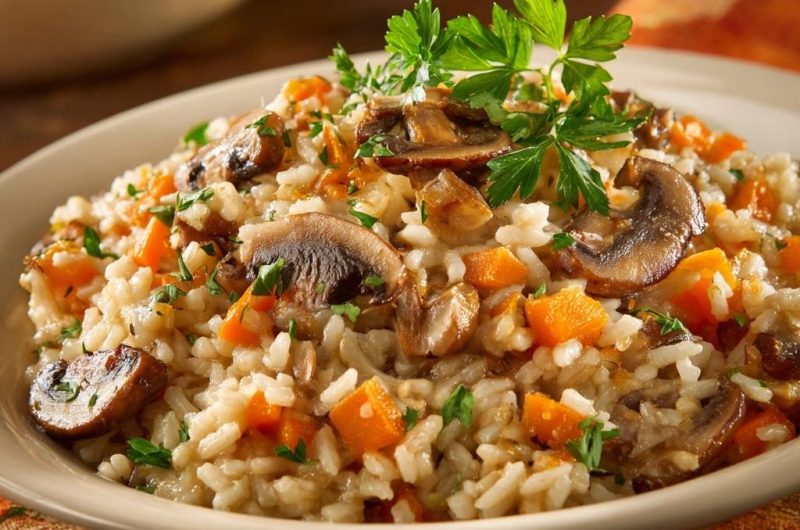 Savory Mushroom and Carrot Risotto