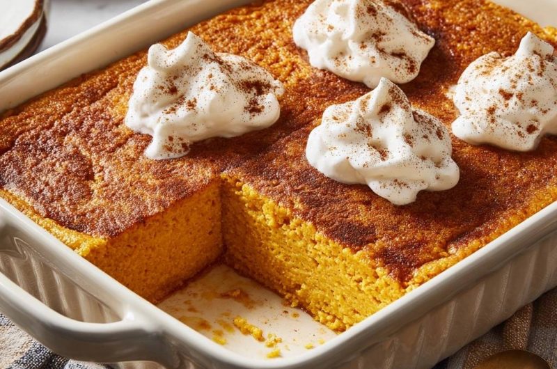 Spiced Pumpkin Custard Cake