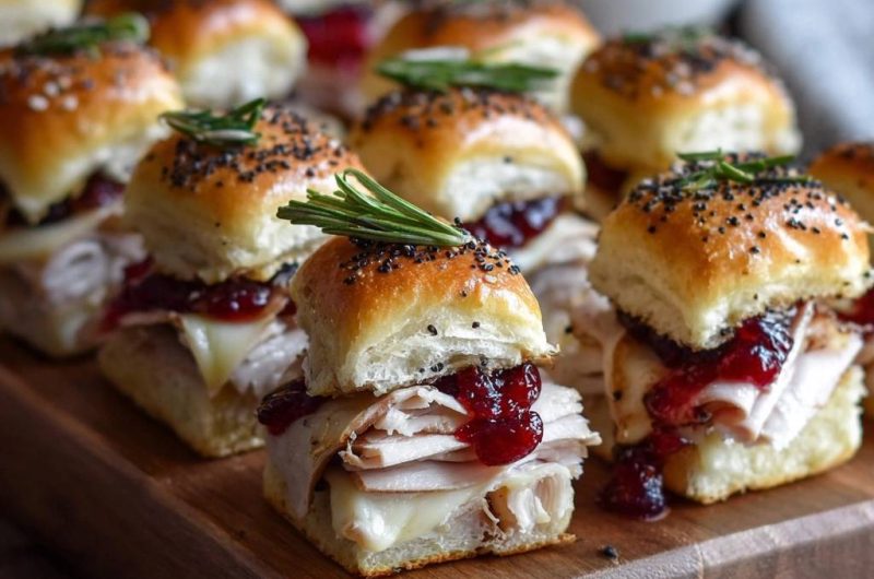 Mini Turkey Cranberry Brie Sliders