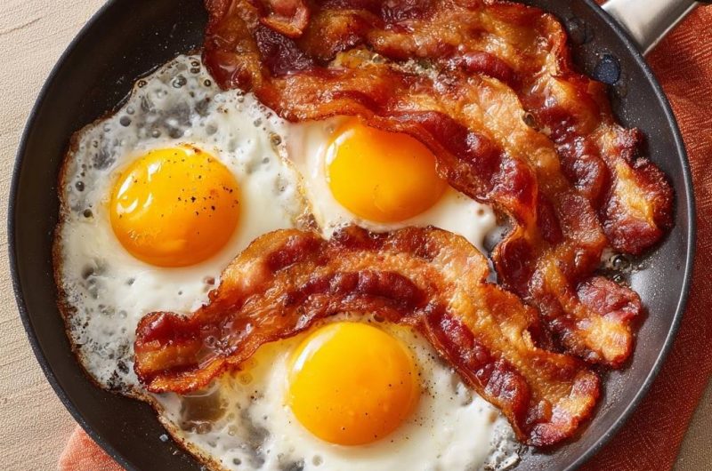 One-Pan Crispy Bacon & Sunny-Side-Up Eggs