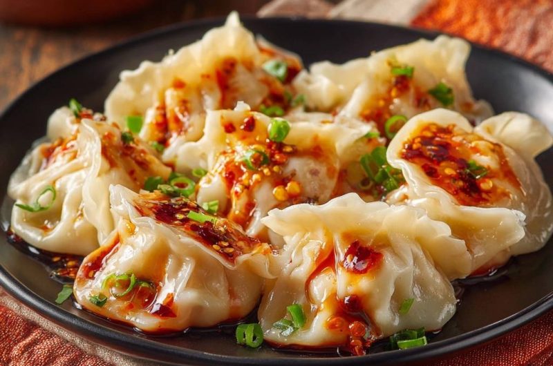 Pan-Fried Dumplings with Chili Crisp