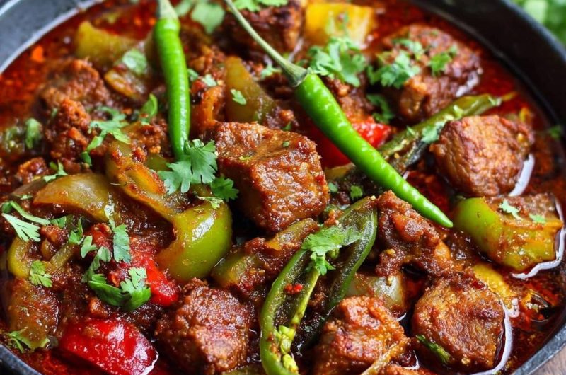 Spicy Bell Pepper Beef Karahi