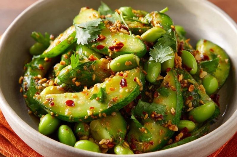 Spicy Cucumber Edamame Salad