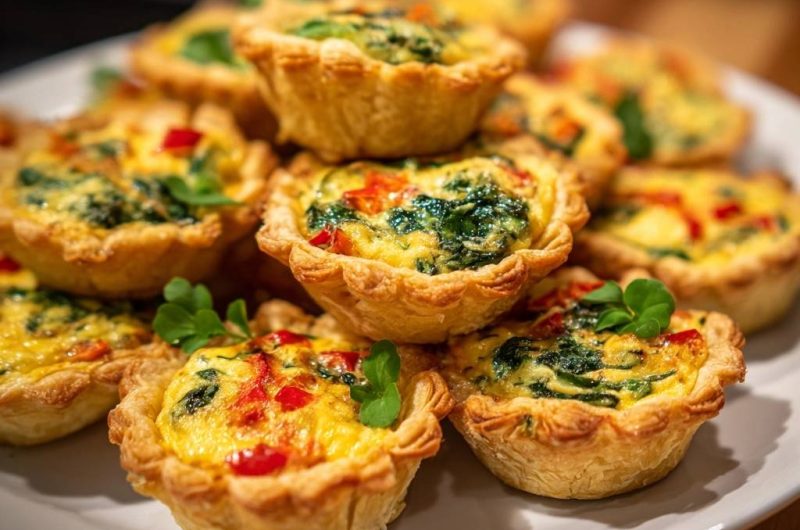 Spinach Pepper Mini Quiches