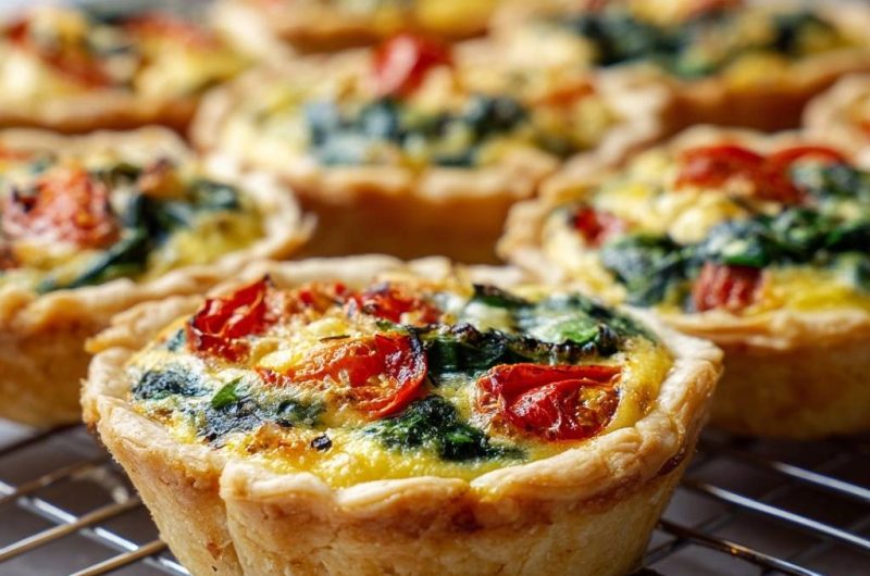 Spinach Sun-Dried Tomato Mini Quiches