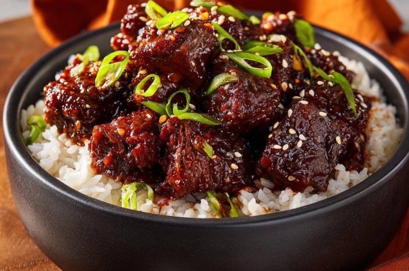Sticky Korean Beef Rice Bowl