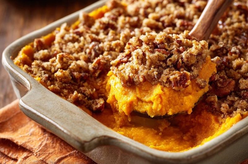 Sweet Potato Pecan Crunch Casserole