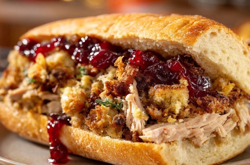 Thanksgiving Turkey Stuffing Sandwich