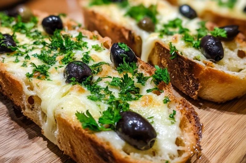 Mediterranean Cheesy Garlic Bread