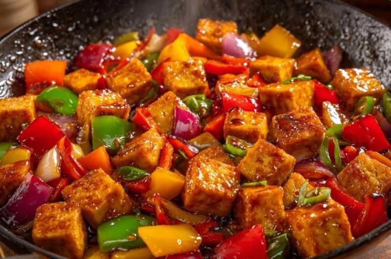 Vibrant Bell Pepper Tofu Stir-Fry