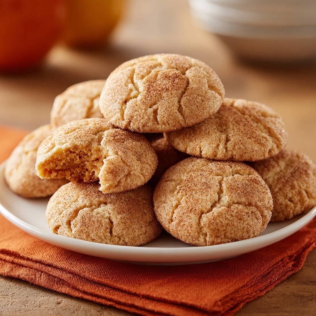 Perfect snickerdoodles, thick and chewy with crinkly tops, shown in a close-up with a bite taken out to reveal the interior.