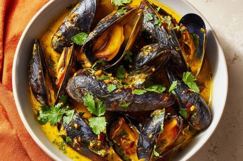 Creamy Coconut Curry Mussels