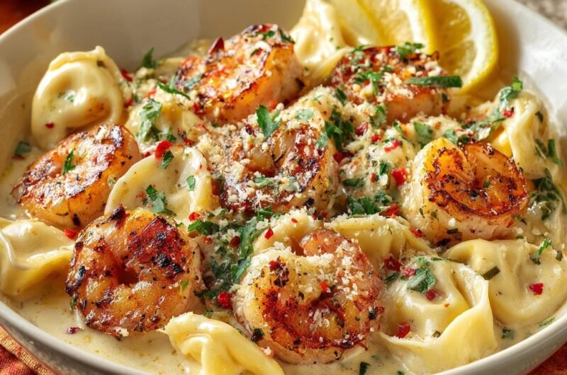 Creamy Garlic Shrimp Tortellini