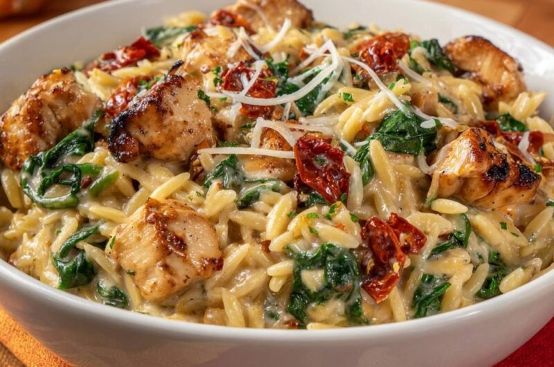 Creamy Sun-Dried Tomato Chicken Orzo