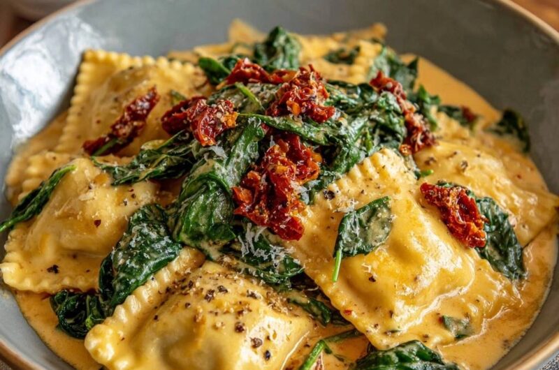 Creamy Sun-Dried Tomato Ravioli