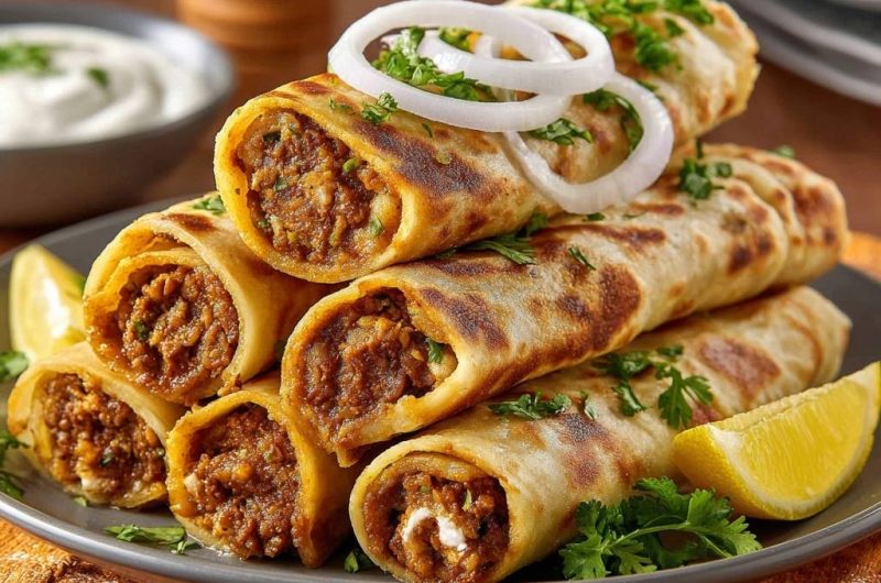 Crispy Beef Paratha Rolls
