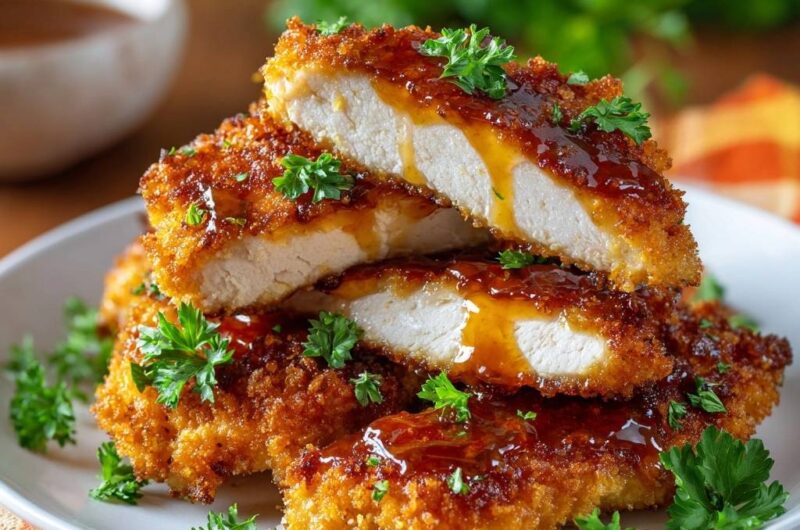 Crispy Glazed Chicken Cutlets
