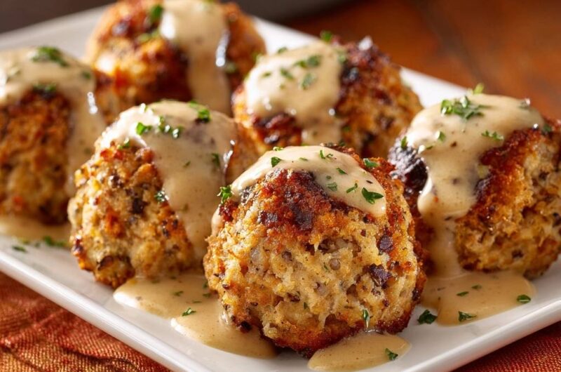 Crispy Pan-Seared Turkey Meatballs