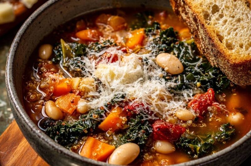 Hearty Tuscan White Bean and Kale Soup