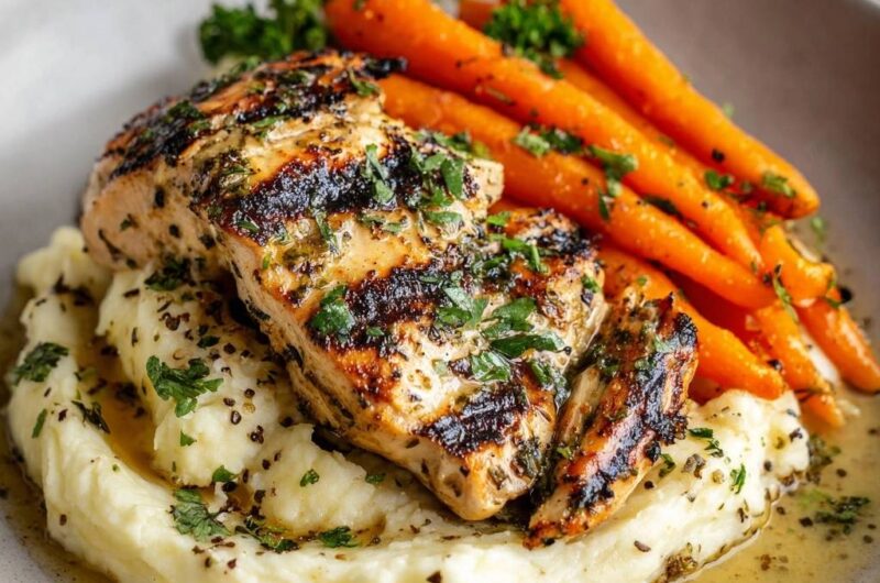 Herb Grilled Chicken and Garlic Mash