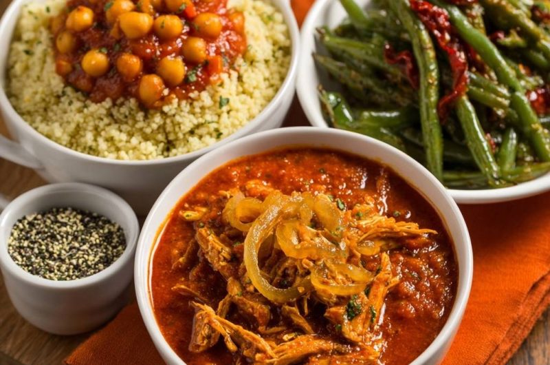 Moroccan Spiced Chicken and Chickpea Couscous