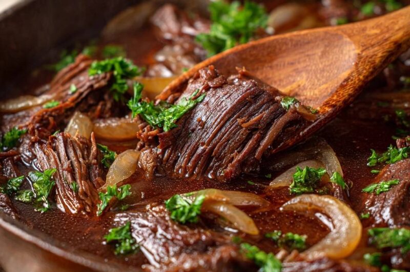 Slow-Simmered Braised Beef and Onions