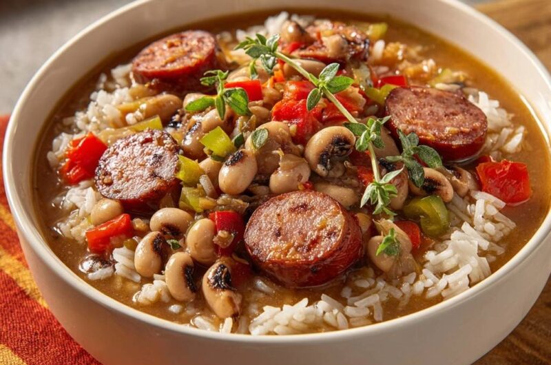 Southern Black Eyed Peas and Sausage