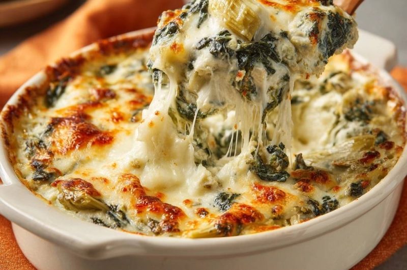 Creamy Baked Spinach Artichoke Dip
