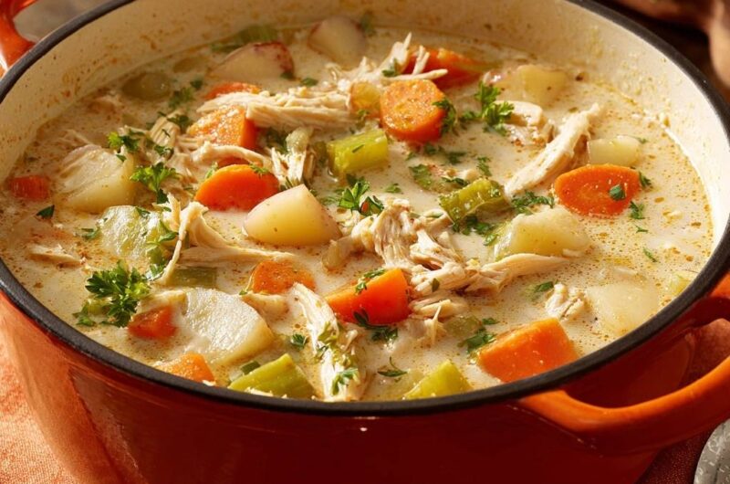 Creamy Shredded Chicken and Potato Soup