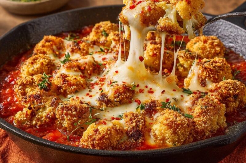 Crispy Parmesan Cauliflower Gratin