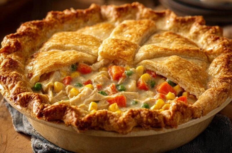 Golden Lattice Chicken Pot Pie