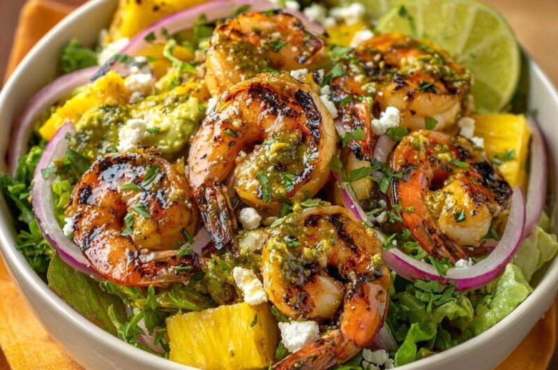 Grilled Cilantro Lime Shrimp Salad