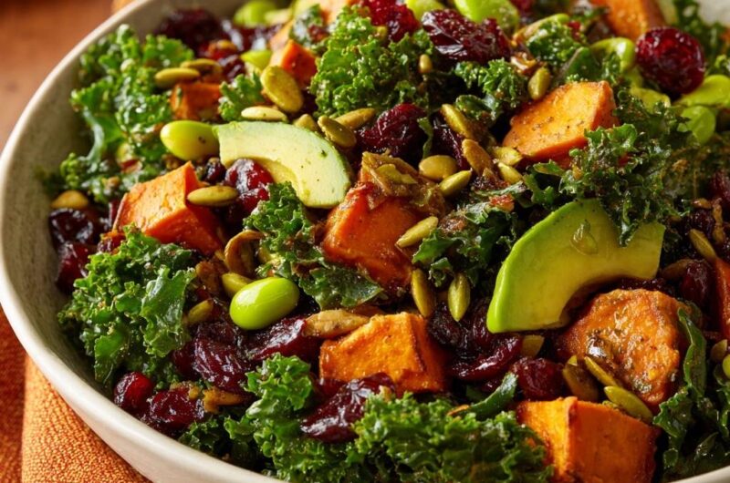 Roasted Sweet Potato and Kale Power Salad