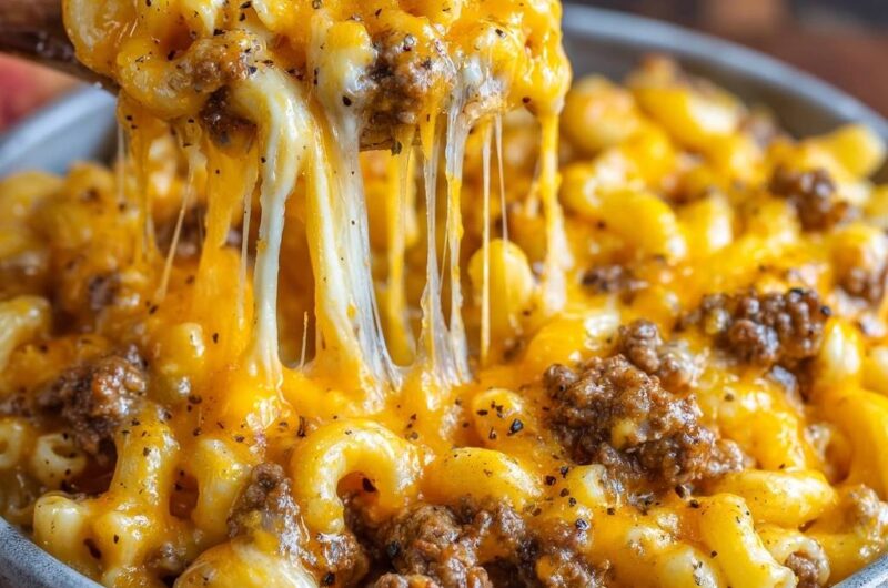 Cheesy Ground Beef Macaroni