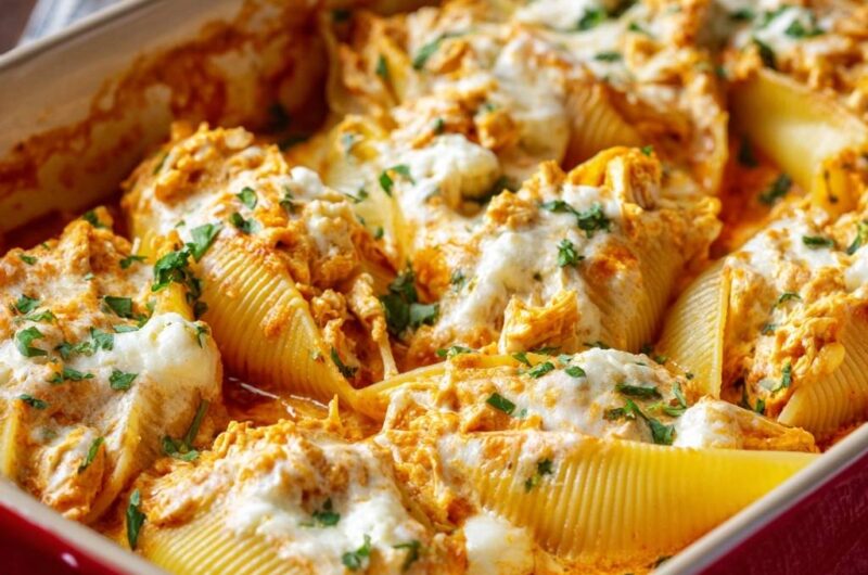 Buffalo Chicken Stuffed Shells