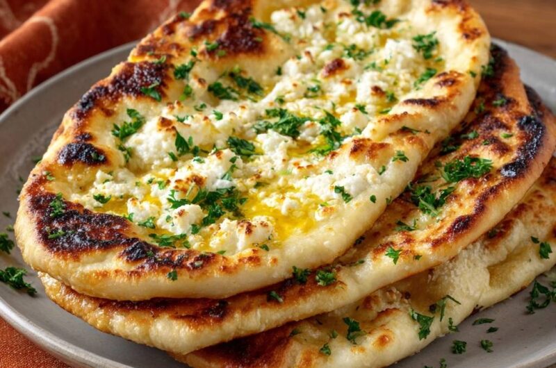 Garlic Butter Feta Flatbread