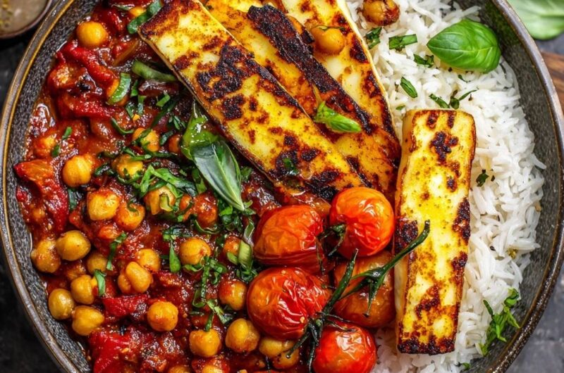 Halloumi and Chickpea Stew