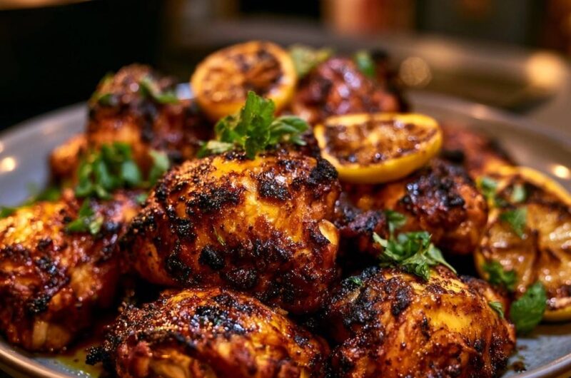 Charred Lemon Herb Chicken Thighs