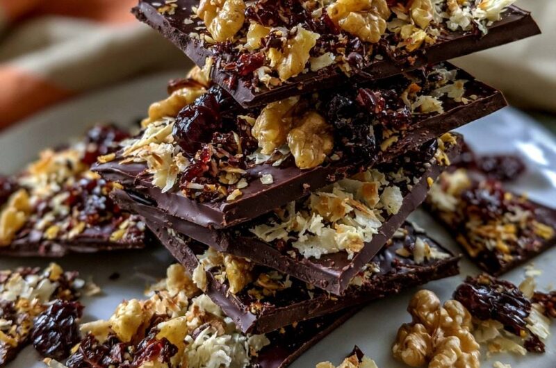 Dark Chocolate Fruit and Nut Bark