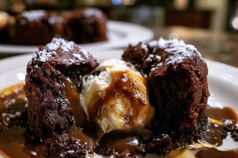 Molten Chocolate Lava Cakes with Salted Caramel Core