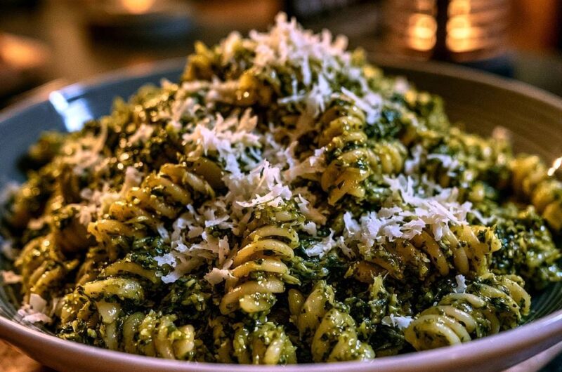 Rustic Basil Pesto Fusilli