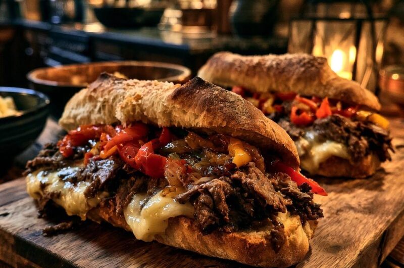 Slow-Roasted Shaved Beef Baguettes