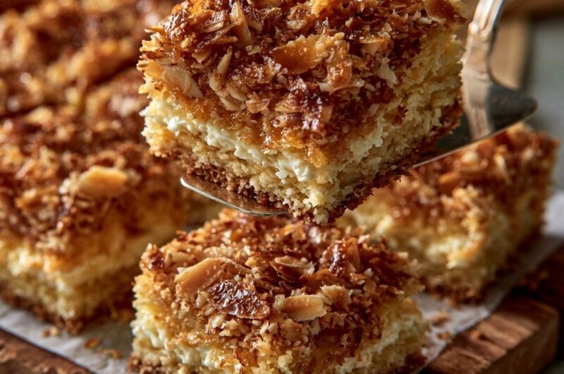 Caramelized Almond Bee Sting Cake